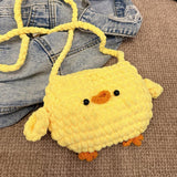 Maxbell Women Knitted Crossbody Bag Casual Shoulder Purse for Summer Shopping Travel Yellow