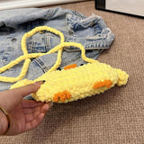 Maxbell Women Knitted Crossbody Bag Casual Shoulder Purse for Summer Shopping Travel Yellow