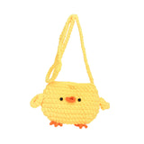 Maxbell Women Knitted Crossbody Bag Casual Shoulder Purse for Summer Shopping Travel Yellow