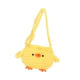 Maxbell Women Knitted Crossbody Bag Casual Shoulder Purse for Summer Shopping Travel Yellow