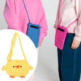 Maxbell Women Knitted Crossbody Bag Casual Shoulder Purse for Summer Shopping Travel Yellow