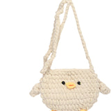 Maxbell Women Knitted Crossbody Bag Casual Shoulder Purse for Summer Shopping Travel Beige
