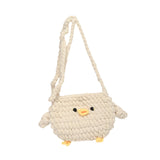 Maxbell Women Knitted Crossbody Bag Casual Shoulder Purse for Summer Shopping Travel Beige