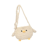 Maxbell Women Knitted Crossbody Bag Casual Shoulder Purse for Summer Shopping Travel Beige