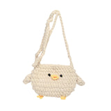 Maxbell Women Knitted Crossbody Bag Casual Shoulder Purse for Summer Shopping Travel Beige