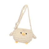 Maxbell Women Knitted Crossbody Bag Casual Shoulder Purse for Summer Shopping Travel Beige