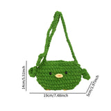Maxbell Women Knitted Crossbody Bag Casual Shoulder Purse for Summer Shopping Travel Green