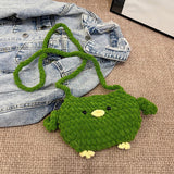 Maxbell Women Knitted Crossbody Bag Casual Shoulder Purse for Summer Shopping Travel Green