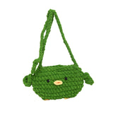 Maxbell Women Knitted Crossbody Bag Casual Shoulder Purse for Summer Shopping Travel Green
