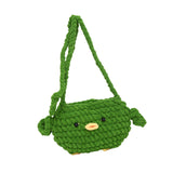 Maxbell Women Knitted Crossbody Bag Casual Shoulder Purse for Summer Shopping Travel Green