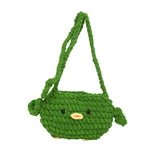 Maxbell Women Knitted Crossbody Bag Casual Shoulder Purse for Summer Shopping Travel Green
