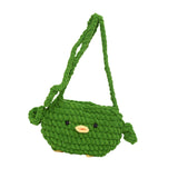 Maxbell Women Knitted Crossbody Bag Casual Shoulder Purse for Summer Shopping Travel Green