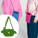 Maxbell Women Knitted Crossbody Bag Casual Shoulder Purse for Summer Shopping Travel Green