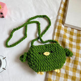 Maxbell Women Knitted Crossbody Bag Casual Shoulder Purse for Summer Shopping Travel Green