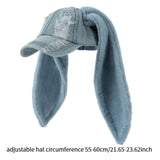 Maxbell Womens Baseball Cap with Long Rabbit Ear Sun Cap for Running Cosplay Outdoor