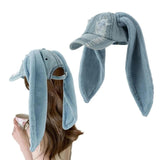 Maxbell Womens Baseball Cap with Long Rabbit Ear Sun Cap for Running Cosplay Outdoor