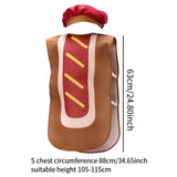 Maxbell Hot Dog Costume for Kids Reusable Prop Portable Halloween Costume Boys Girls S