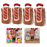 Maxbell Hot Dog Costume for Kids Reusable Prop Portable Halloween Costume Boys Girls S