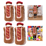 Maxbell Hot Dog Costume for Kids Reusable Prop Portable Halloween Costume Boys Girls S