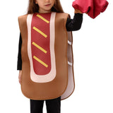 Maxbell Hot Dog Costume for Kids Reusable Prop Portable Halloween Costume Boys Girls M