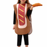 Maxbell Hot Dog Costume for Kids Reusable Prop Portable Halloween Costume Boys Girls L