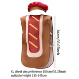 Maxbell Hot Dog Costume for Kids Reusable Prop Portable Halloween Costume Boys Girls XL
