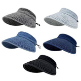 Maxbell Womens Sun Hat Fashion Wide Brim Portable Sports Hat for Party Travel Hiking Gray