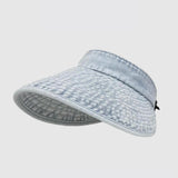 Maxbell Womens Sun Hat Fashion Wide Brim Portable Sports Hat for Party Travel Hiking Light Blue