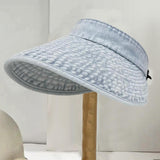 Maxbell Womens Sun Hat Fashion Wide Brim Portable Sports Hat for Party Travel Hiking Light Blue
