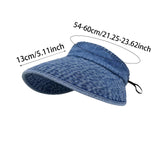 Maxbell Womens Sun Hat Fashion Wide Brim Portable Sports Hat for Party Travel Hiking Blue