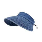 Maxbell Womens Sun Hat Fashion Wide Brim Portable Sports Hat for Party Travel Hiking Blue