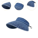 Maxbell Womens Sun Hat Fashion Wide Brim Portable Sports Hat for Party Travel Hiking Blue