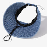 Maxbell Womens Sun Hat Fashion Wide Brim Portable Sports Hat for Party Travel Hiking Blue