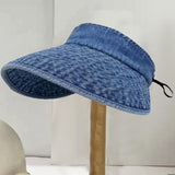 Maxbell Womens Sun Hat Fashion Wide Brim Portable Sports Hat for Party Travel Hiking Blue
