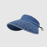 Maxbell Womens Sun Hat Fashion Wide Brim Portable Sports Hat for Party Travel Hiking Blue