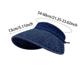 Maxbell Womens Sun Hat Fashion Wide Brim Portable Sports Hat for Party Travel Hiking Dark Blue