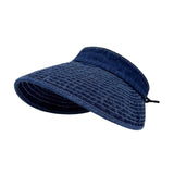 Maxbell Womens Sun Hat Fashion Wide Brim Portable Sports Hat for Party Travel Hiking Dark Blue