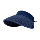 Maxbell Womens Sun Hat Fashion Wide Brim Portable Sports Hat for Party Travel Hiking Dark Blue