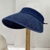 Maxbell Womens Sun Hat Fashion Wide Brim Portable Sports Hat for Party Travel Hiking Dark Blue