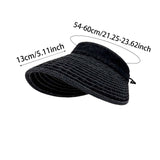 Maxbell Womens Sun Hat Fashion Wide Brim Portable Sports Hat for Party Travel Hiking Black