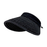 Maxbell Womens Sun Hat Fashion Wide Brim Portable Sports Hat for Party Travel Hiking Black