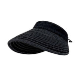 Maxbell Womens Sun Hat Fashion Wide Brim Portable Sports Hat for Party Travel Hiking Black