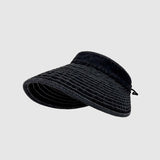 Maxbell Womens Sun Hat Fashion Wide Brim Portable Sports Hat for Party Travel Hiking Black