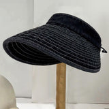 Maxbell Womens Sun Hat Fashion Wide Brim Portable Sports Hat for Party Travel Hiking Black