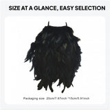 Maxbell Artificial Feather Halter Tank Top Crop Top for Party Gift Stage Performance