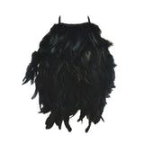 Maxbell Artificial Feather Halter Tank Top Crop Top for Party Gift Stage Performance
