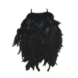 Maxbell Artificial Feather Halter Tank Top Crop Top for Party Gift Stage Performance