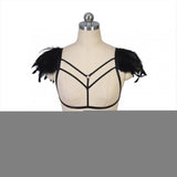 Maxbell Artificial Festival Feathers Harness Cosplay Bra for Photo Props Performance