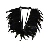Maxbell Artificial Festival Feathers Harness Dress up for Carnival Photo Props Stage