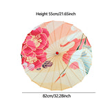 Maxbell Chinese Oiled Paper Umbrella Rainproof Decorative for Party Cosplay Costumes Style A